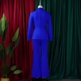 thumbnail image 5 of AURA Women Elegant Two Piece Suit Strappy Blazer Jacket and Straight Leg Pants Set, 5 of 10