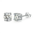 thumbnail image 2 of VOLALO S925 Round Real Moissanite Stud Earrings Birthday Anniversary Day Gifts For Men Women, 2 of 10
