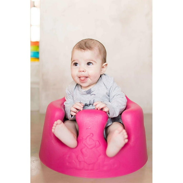 Bumbo Baby Foam Wide Floor Seat with Play Top Tray Attachment Pink