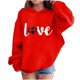thumbnail image 1 of Sudadera con capucha y estampado de corazón de San Valentín, sudadera de manga larga para niños y niñas, chaqueta para niñas de talla mediana y grande., 1 of 7