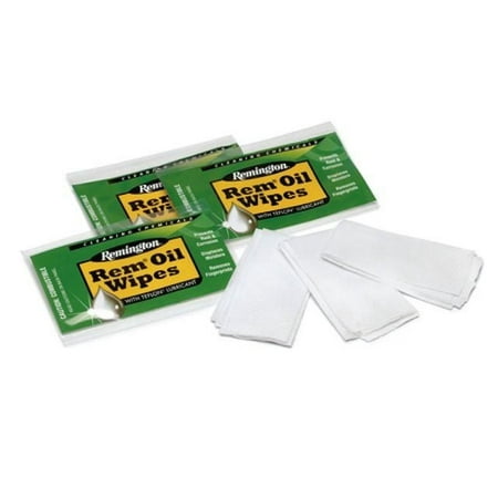 UPC: 0047700184111 | Remington Convenient 6  x 8  Rem Oil Wipes Teflon Lubricant 12 Pack 18411
