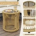 thumbnail image 3 of Yaheetech Boho Style Outdoor Rattan L-Shaped Sofa with Small Coffee Table, Tan/Cream, 3 of 6
