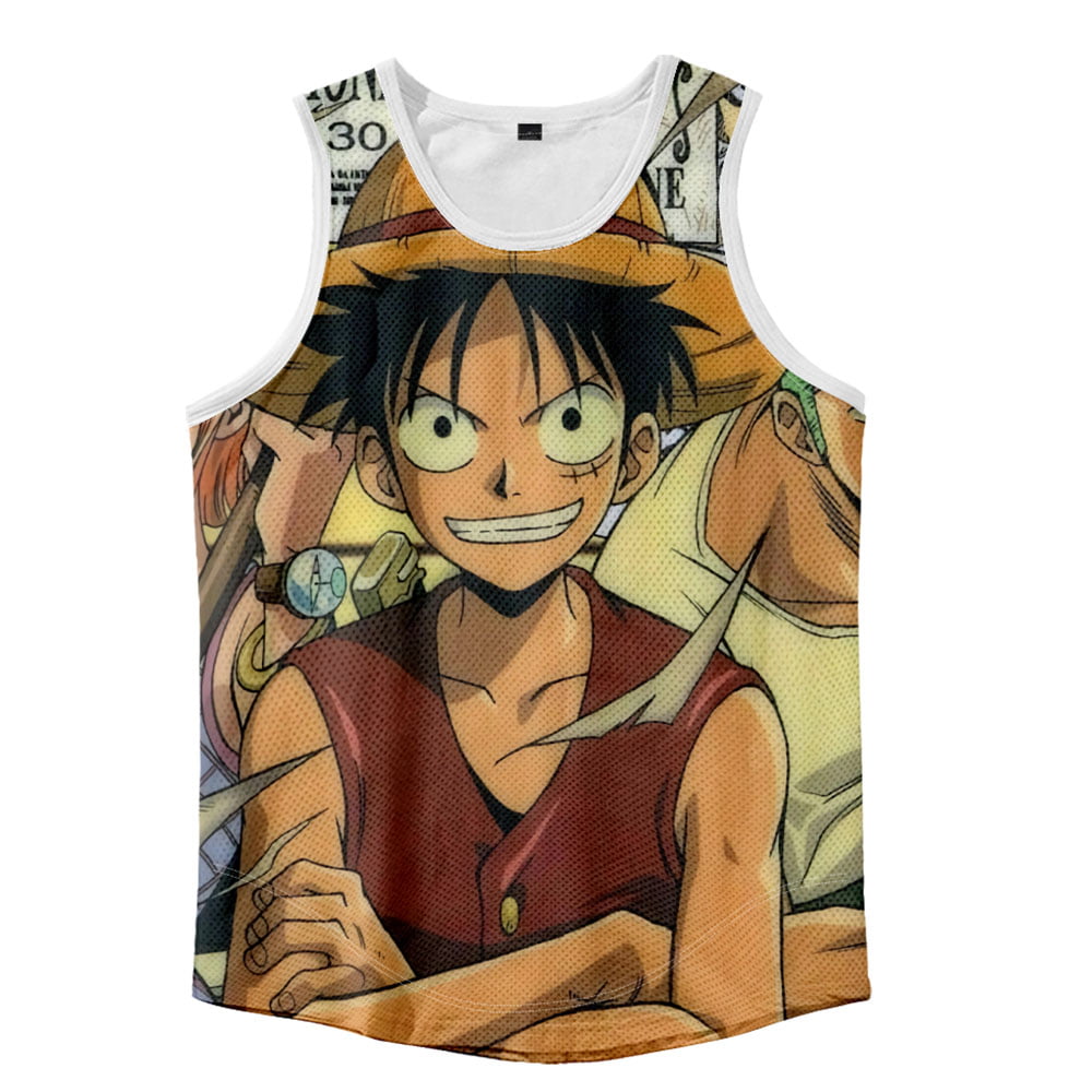 Anime One Piece Customized Men's 3D Tank Tops Sleeveless T-shirt Casual Tank  Tops For Mens 