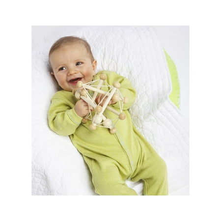 Manhattan Toy Natural Skwish Rattle and Baby Beads Motor Skill Development Set