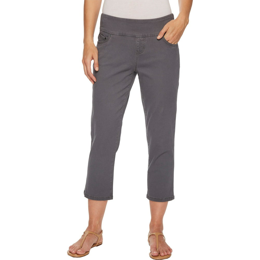 JAG Jeans - Dark Womens Comfy Pull-On Capri Pants Stretch 0 - Walmart ...