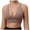 Brown, variant on Women's V Neck Long Line Sports Bra Strap Padded Cup Adjustable Thin Strap Fitness Yoga Short Top Womens Sports Bra with Pads Padded Sports Bra Sports Bras Thin Sports Bra Support Bras for Women Small