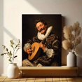 thumbnail image 6 of Lute Player Musician Oil Painting Canvas Print Home Wall Art, 6 of 8
