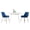 White 76, variant on 3-Piece Round Dining Set for Small Spaces, Trestle Dining Table with 2 Boucle Chairs White and Multi