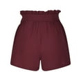 thumbnail image 4 of Summer Shorts Saving! Funicet Casual Short for Women Lounge Workout Solid Shorts Bow Tie Lightweight Loose Flowy Leisure Workout Shorts Wine XXL, 4 of 4