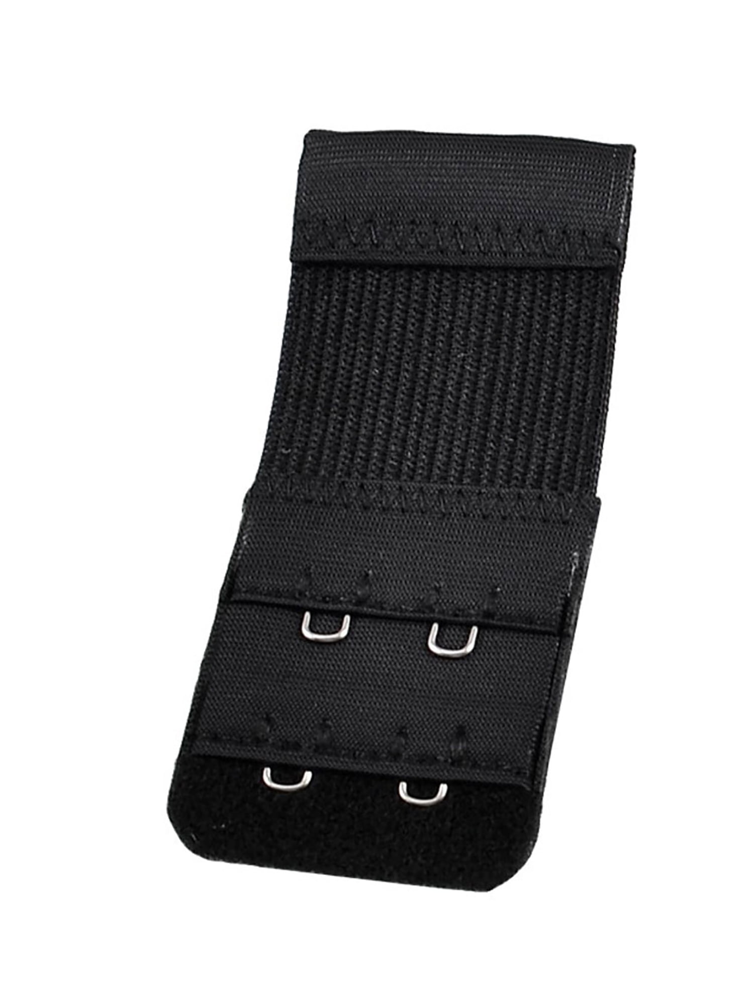 3pcs Woman 2 x 2 Hook and Eye Tape Elastic Extension Bra Extender Black
