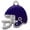 Purple, variant on Silver Plated Small Maroon Football Helmet - Engraved Cor Cordium Heart Locket Necklace, 17.5"+2" Extender