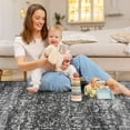 thumbnail image 6 of Washable Rugs 9 x 12 Rug for Living Room Vintage Rug Non Slip Large Area Rug Soft Non Shedding Throw Rugs Stain Resistant Carpet for Bedroom Office Dining Room Nursery Black 9'x12', 6 of 8