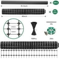 thumbnail image 2 of Lilypelle Plastic Garden Fence Roll, 40in x 100ft Snow Fence with 30 Steel Stakes, Reusable Temporary Safety Fencing Netting Animal Barrier for Dogs Poultry Deer Backyard, Black, 2 of 6