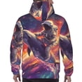 thumbnail image 7 of Pofeuu Astronaut Dolphin Print Mens Casual Hooded Collar Drawstring Hoodies Pullover Sweatshirts Casual Long Sleeve Shirts-3X-Large, 7 of 7