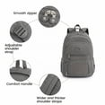 thumbnail image 3 of WANDF Laptop Backpack with 3 Zipper Main Bags, Lifestyle Dome Backpack Daypack with 2 Side Pockets,1 Front 1 Back Zipper Pocket, Weekend Bag for Travel,Camping and Hiking(Gray Bag), 3 of 7