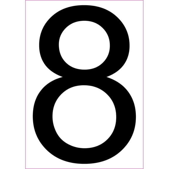 StickerTalk Number 8 Vinyl Sticker, 3.5 inches x 5 inches
