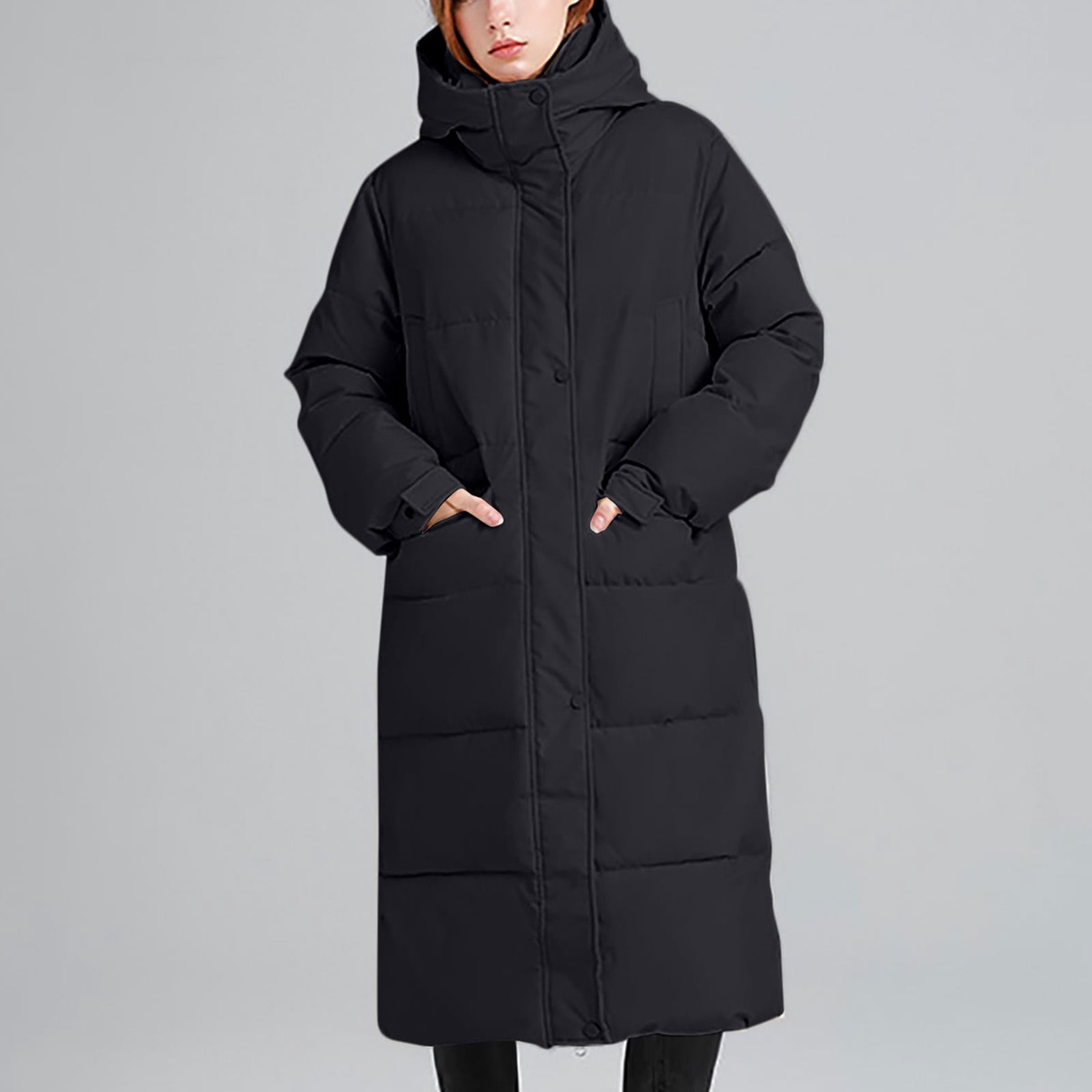 Manteau Homme Mi-Long Hiver Chaud à Capuche Fourrure – Parka Épaissie Coupe-Vent Zippée