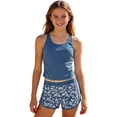 thumbnail image 4 of Gunia Teen Girls Swimsuits With Shorts 3 Piece Swimming Separate Style Patterned Beach Split Swimsuit Large Sized Bathing Suit 11-12 Years, 4 of 4