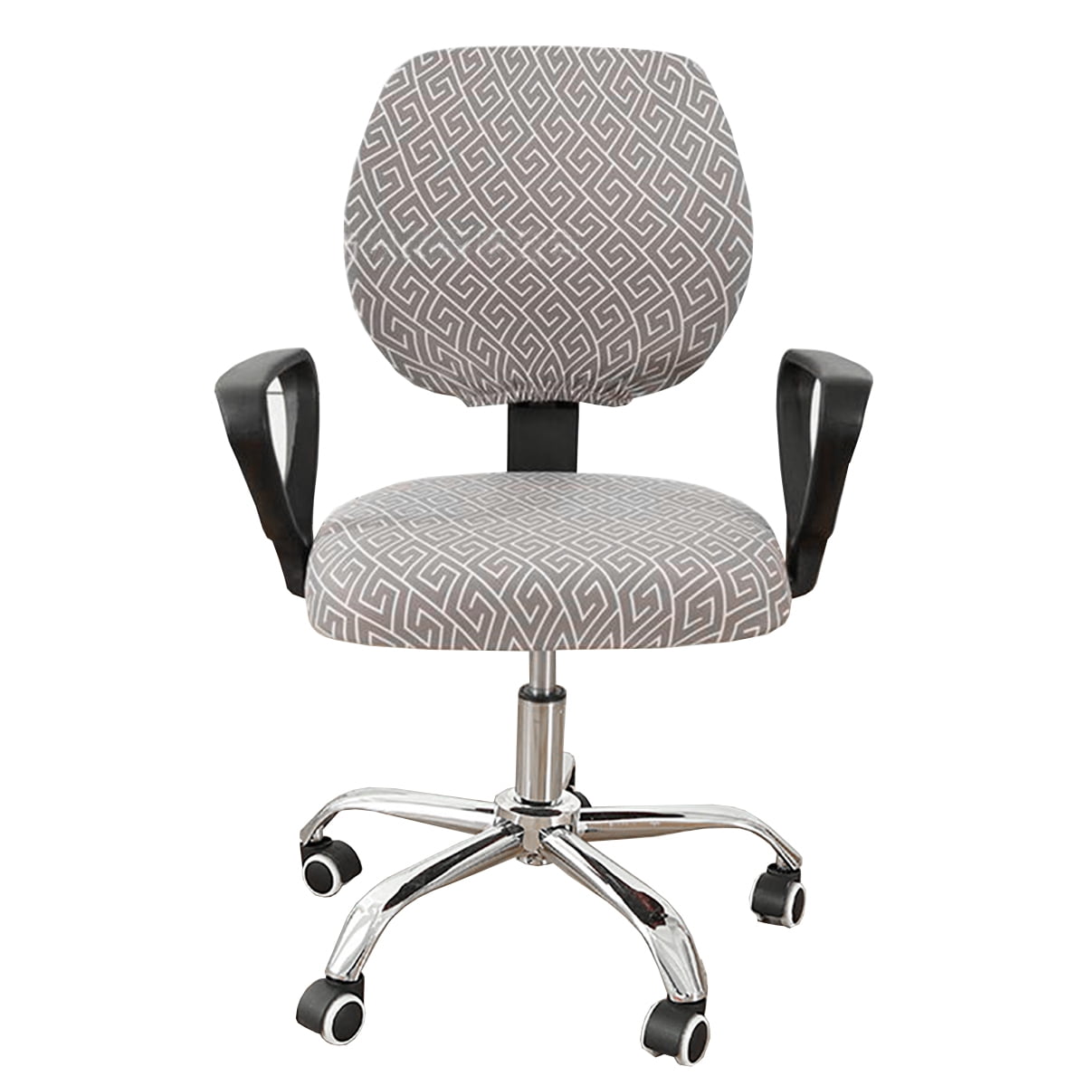 Stretch Office Computer Desk Chair Cover Universal Rotate Seat Cover Grey 