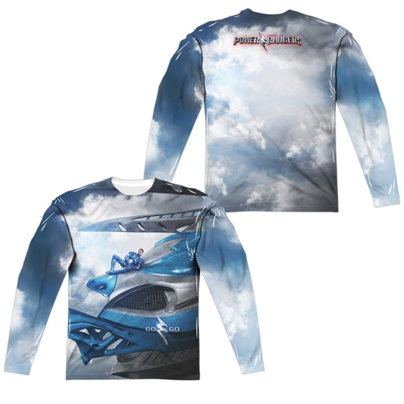 Power Rangers - Blue Zord Poster (Front/Back Print) - Regular Fit Long Sleeve Shirt - XXX-Large