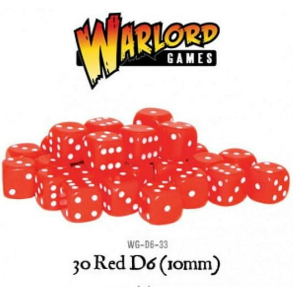 Warlord: Dice - Red D6 (30 pack)