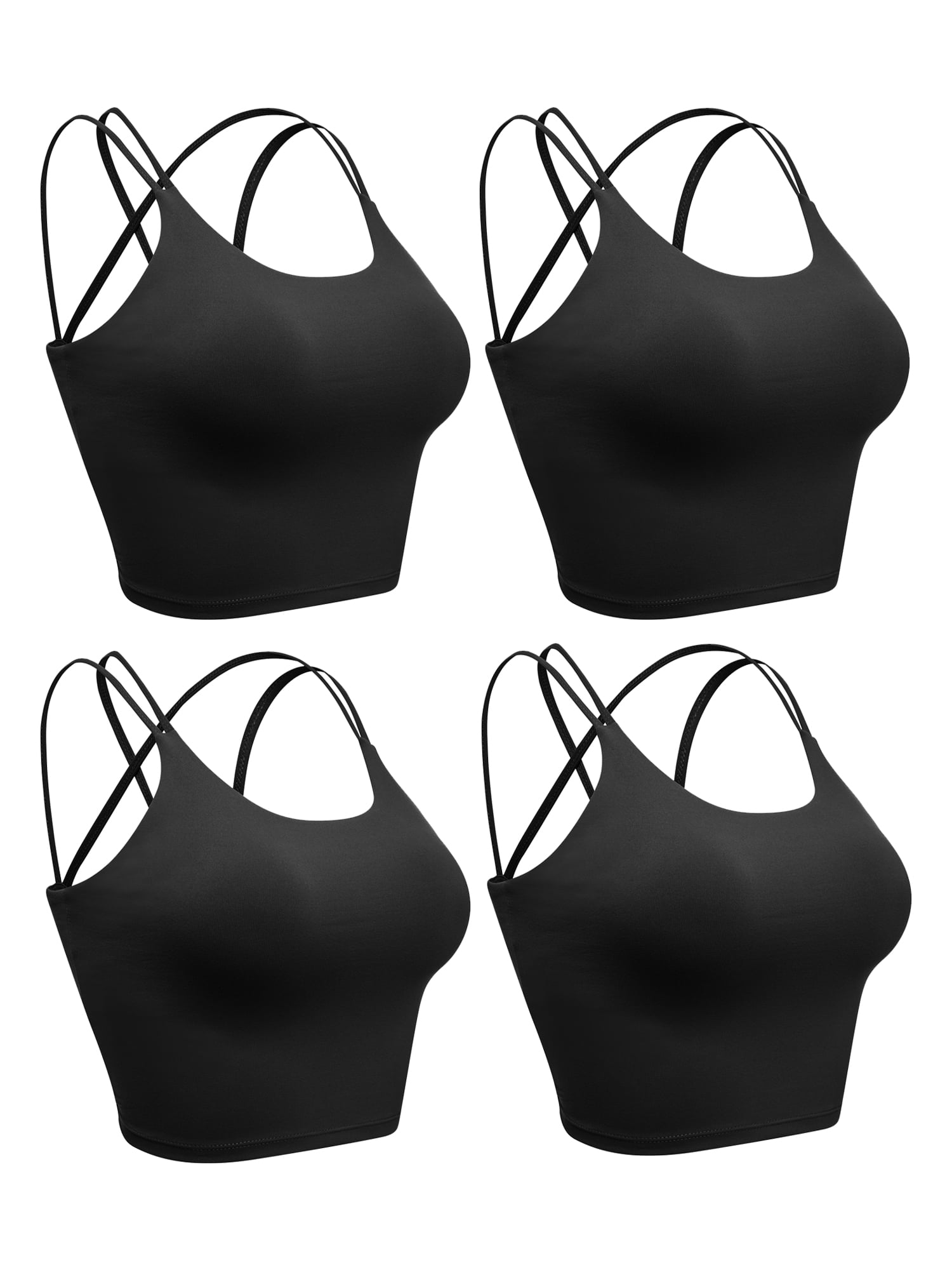 Women Seamless Fitness Bra Cups Removable Workout Tops Yoga Sports Activewear 