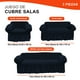 thumbnail image 2 of LABBA Fundas Elásticas para Sillones con Olanes, Juego de 3 Piezas, para Sofá Individual/Love Seat/Tres Plazas Color  Azul Marino, 2 of 8
