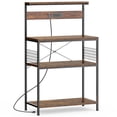 thumbnail image 3 of IULULU 31.5inch Baking Rack, Microwave Rack, Pot Rack, Three Layers, Baking Utensils, Kitchen Home Use, Rustic Brown, 3 of 9