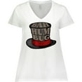 thumbnail image 3 of Inktastic Scrooge's Top Hat Bah Humbug Women's Plus Size V-Neck T-Shirt, 3 of 5