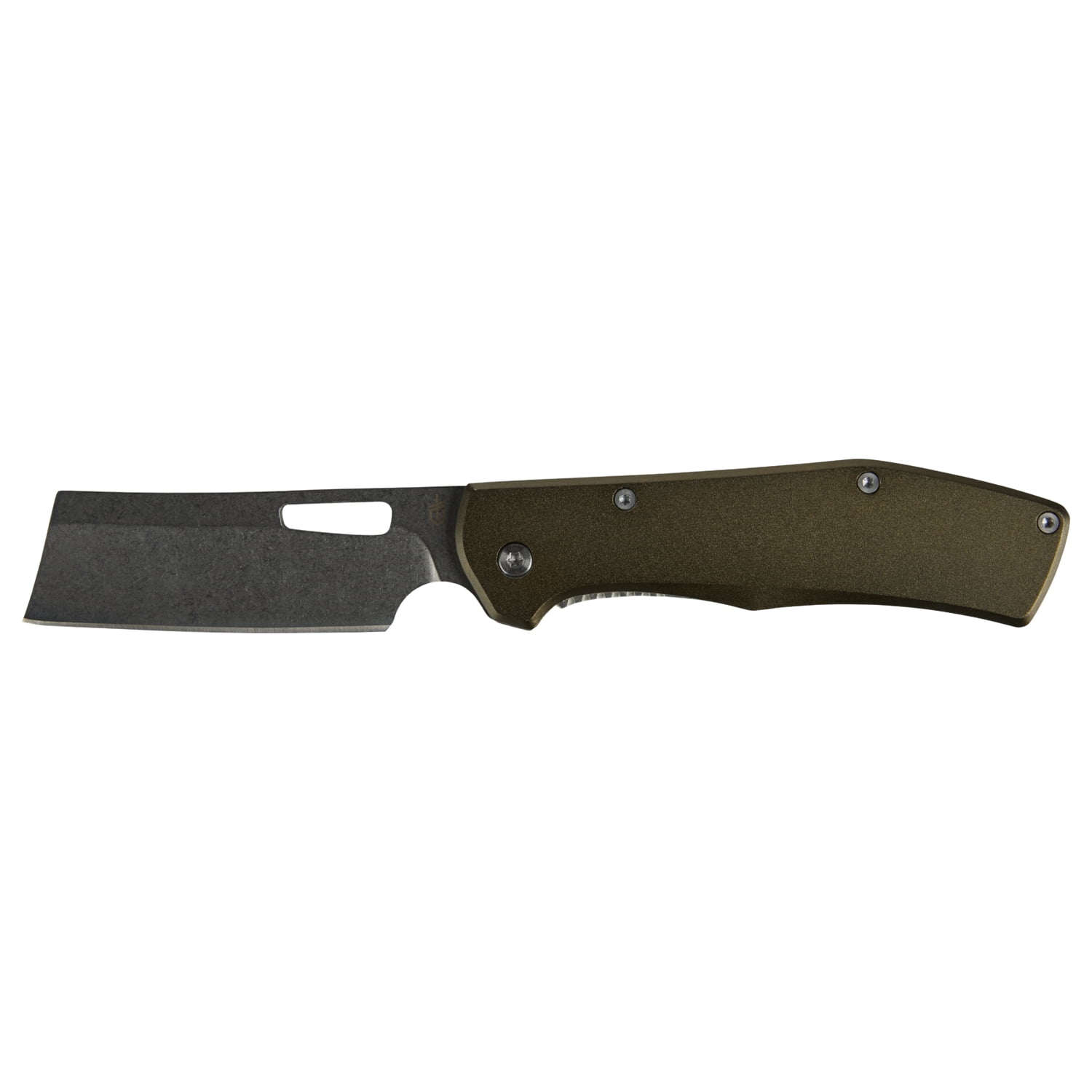 Gerber Gear Flatiron Folding Cleaver Blade Knife, Fide Edge, Sage Green