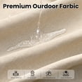 thumbnail image 5 of ODELIO 5‑Piece All‑Weather Wicker Patio Furniture Set, Outdoor Conversation Set with 360° Swivel Rocking Chairs & LED Lighted Coffee Table, Beige Cushions for Backyard Porch Garden, 5 of 8
