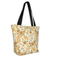thumbnail image 6 of Defioc Retro 70s 60s Flower Print Tote Bag for Women,Shoulder Bag with Zipper Casual Tote's Handbag Big Capacity Shoulder Bag with Inner Pocket Fit for Shopping,Office,Travel, 6 of 7
