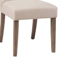 thumbnail image 2 of Fabric Dining Chair with Button Tufted Back, Set of 2, Beige, 2 of 3