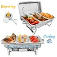 thumbnail image 6 of JSTUOKE 8 qt Stainless Steel Chafing Dishes with 1/3 Food Pan (Set of 4), 6 of 7
