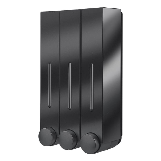 Dispensador de jabón, botellas con bomba, loción de manos, gel líquido, soporte para dispensador de cocina Triple Negro