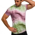 thumbnail image 6 of Odbmxy Womens Plus Tees Summer Short Sleeve Tie-Dye Womens Top Fitness Basic Loose Workout Green Leisure Tops, 6 of 9
