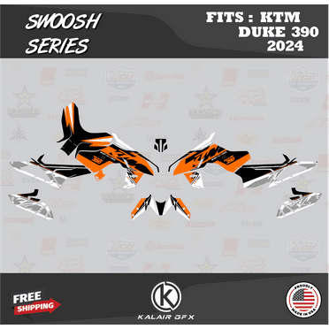 Kalair GFX Graphics Kit for Ktm DUKE390 (2024) Swoosh Series