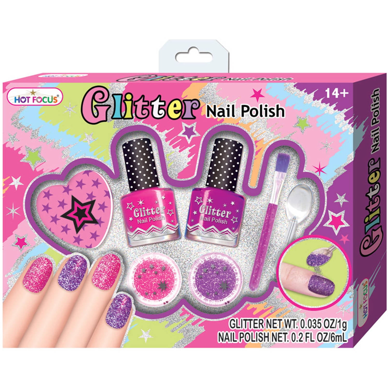 Focus Glitter Nail Polish Set - Walmart.com