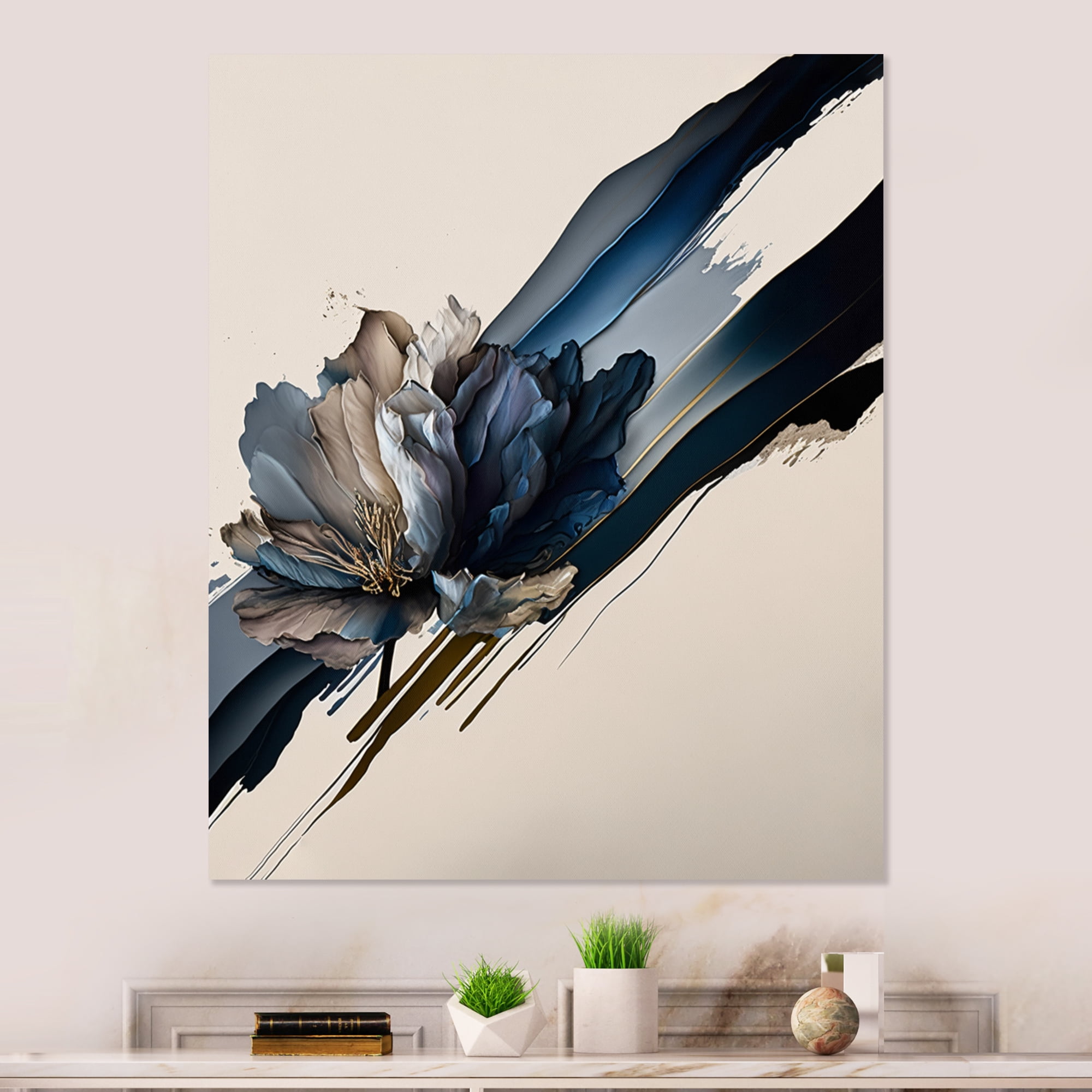 Designart Hyperrealistic Peony Flowers IV Canvas Wall Art