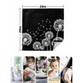 thumbnail image 4 of White Dandelion Cloth Napkins Set of 8 Reusable Dinner Napkins, Spring Flowers Botanical Vintage Black Cocktail Napkin Washable Table Napkins for Wedding/Holiday Party/Baby Shower 20"x20", 4 of 7