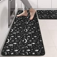 thumbnail image 2 of Kitchen Rugs Sets Of 2,Black White Halloween Candle Eye Bat Pattern Anti Fatigue Kitchen Mat Rugs Non Slip Washable,Decorative Kitchen Floor Mats for Kitchen,Sink,Laundry,17"x47"+17"x47", 2 of 5
