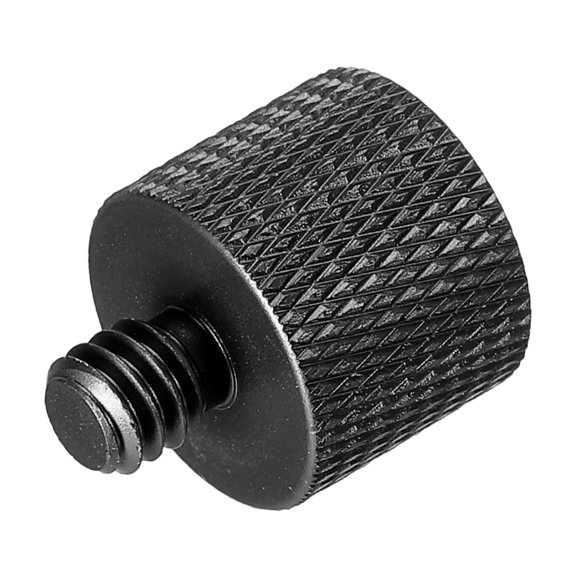 Uxcell Mic Stand Adapter 3/8 Female x 1/4 Male Camera Screw Thread Adapter for Microphone Tripod Stand Black