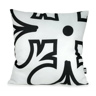 Star Wars White Throw Pillow Black Rebel Insignia 25 x 25 Inches Set of 2