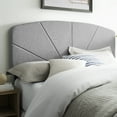 thumbnail image 6 of Modern Sleep Brampton Starburst Upholstered Wood Headboard, Gray and Queen, 6 of 8