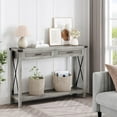 thumbnail image 2 of BeesClover Entryway Table - 43 Inch Sofa Table with Storage Narrow Console Table with Rattan Drawers Couch Table Behind Sofa Entryway Table for Living Room Hallway Entrance Foyer, 2 of 7