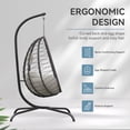 thumbnail image 4 of ALAULM Hanging Swing Egg Chair with Cushioned Headrest and Foldable, Grey - Set of 1, 4 of 11