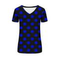 thumbnail image 5 of Nrmvnmi Womens Casual Polka Dot Tops Crewneck Short Sleeve T Shirts Fashion 2024 Spring Summer Loose Fit Shirts Mothers Day Gifts, 5 of 5