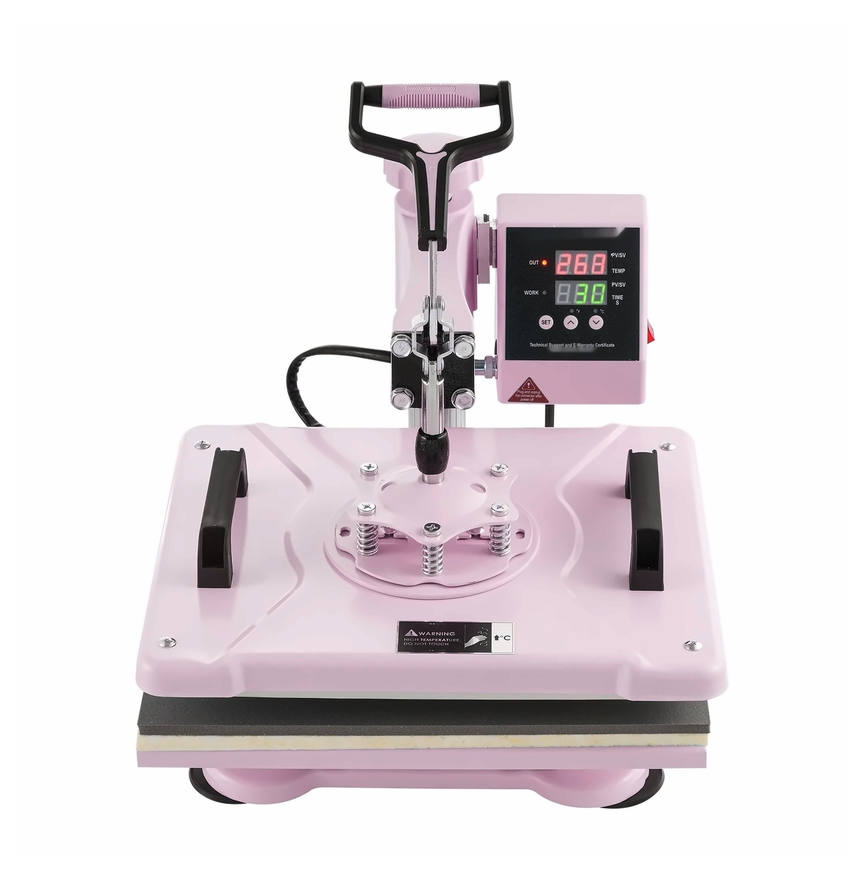 Heat Press Machine 12x15, 5 in 1 with 30oz Tumbler Press - T-Shirts, Mugs, Hats, Pink
