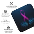 thumbnail image 4 of Disketp Two Human Hands Are Holds Pink Ribbon Awareness Funny Coasters,6 Pcs Leather Coasters With Holder, Perfect Housewarming Hostess Gifts,Protect Furniture From Water Marks Scratch And Damage, 4 of 9