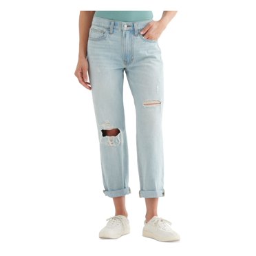 riders by lee indigo women's fringe cuff boyfriend jean